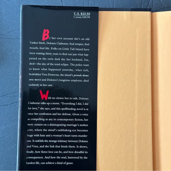 Dolores Claiborne by Stephen King (1st Edition ) | Fiction, Thriller | Hardcover - Picture 3 of 12